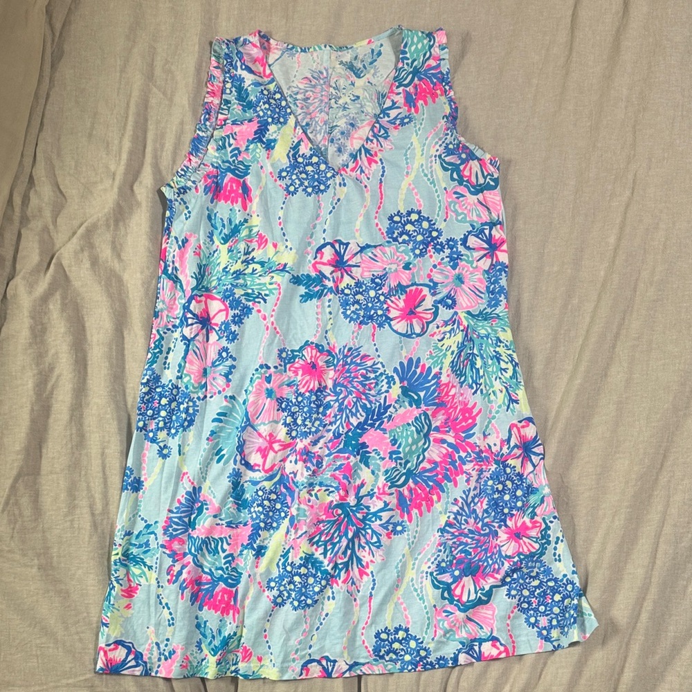 Lilly Pulitzer Vibrant Floral V-Neck Dress